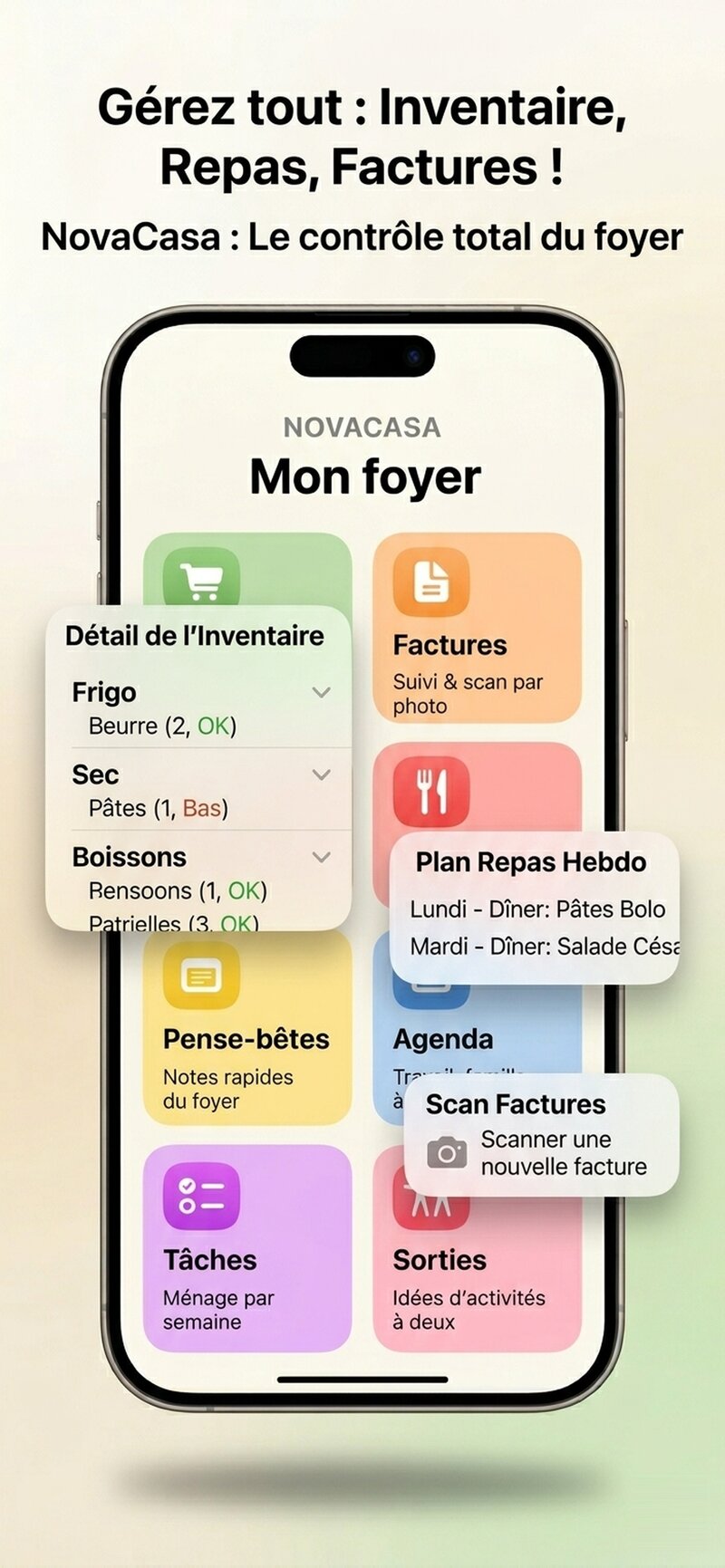 Inventaire et repas